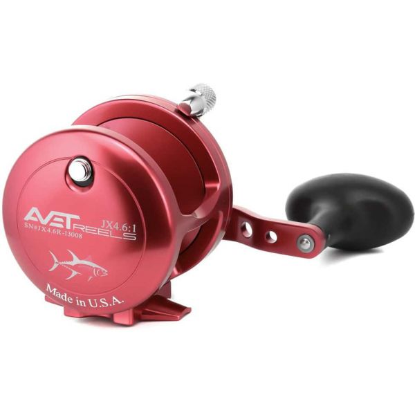 Avet JX 4.6 Single Speed Lever Drag Casting Reels Red