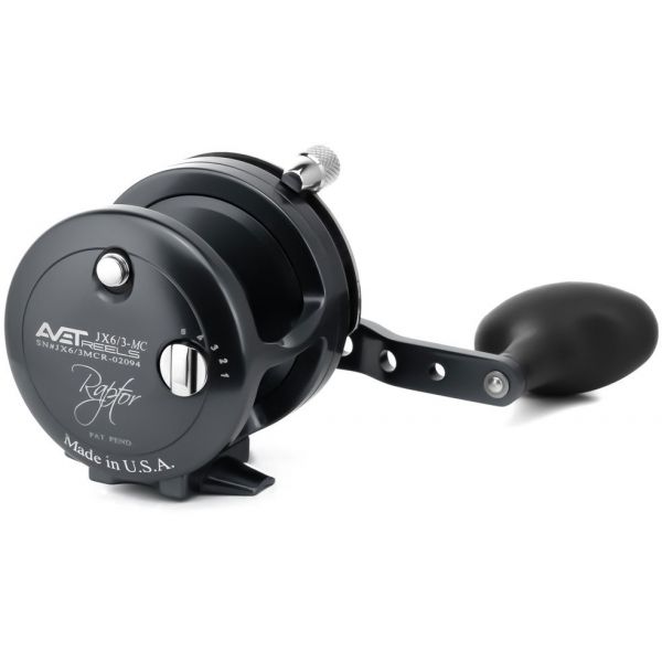 Avet JX 6/3 MC RAPTOR RH-BK Two-Speed Reel - Black - Right-Hand