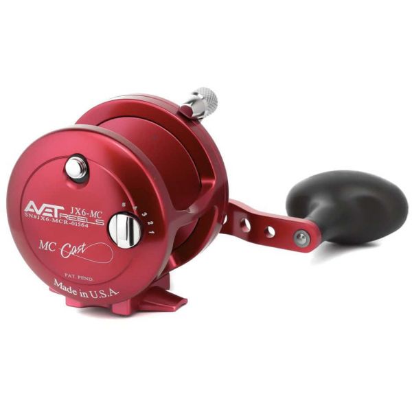 Avet JX 6.0 MC Single Speed Lever Drag Casting Reels Red