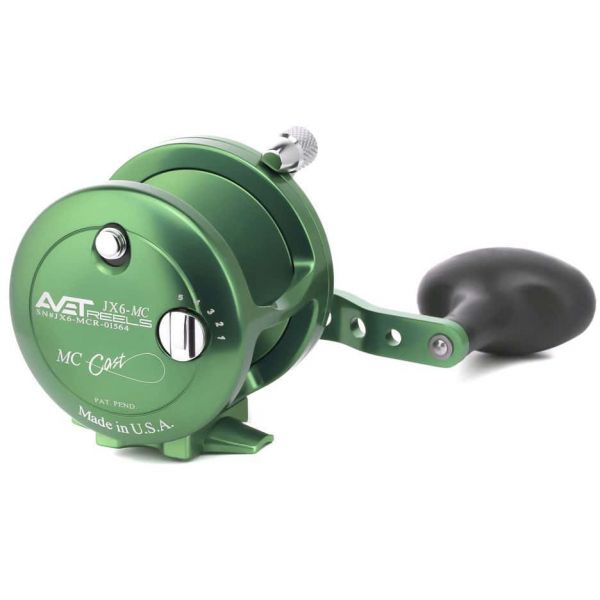 Avet JX 6.0 MC Single Speed Lever Drag Casting Reels Green