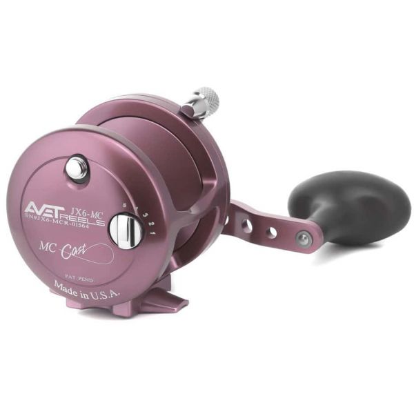 Avet JX 6.0 MC Single Speed Lever Drag Casting Reels Pink