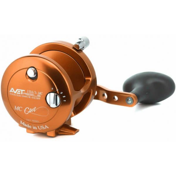 Avet JX 6/3 MC 2-Speed Lever Drag Casting Reels - Orange