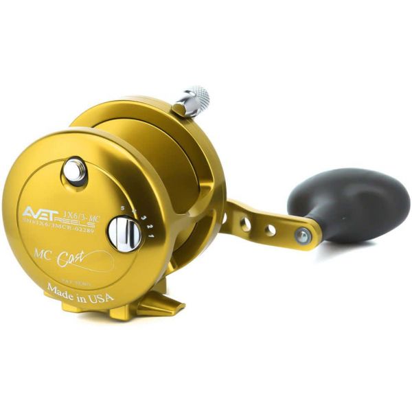 Avet JX 6/3 MC 2-Speed Lever Drag Casting Reels Gold