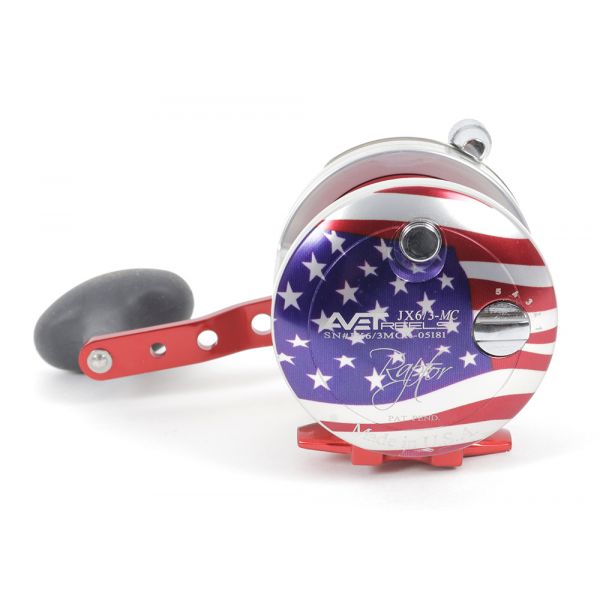 Avet JX 6/3 MC Raptor 2-Speed Lever Drag Casting Reel American Flag Patriot