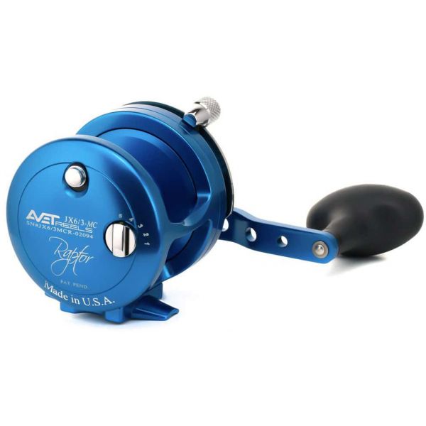 Avet JX 6/3 MC Raptor 2-Speed Lever Drag Casting Reels Blue