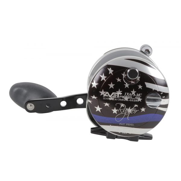 Avet JX 6/3 MC Raptor 2-Speed Lever Drag Casting Reel - First Responders Blue Line