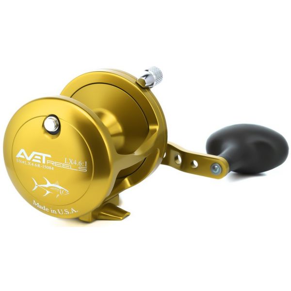 Avet LX 4.6 Single Speed Lever Drag Casting Reel Gold - Left-Hand