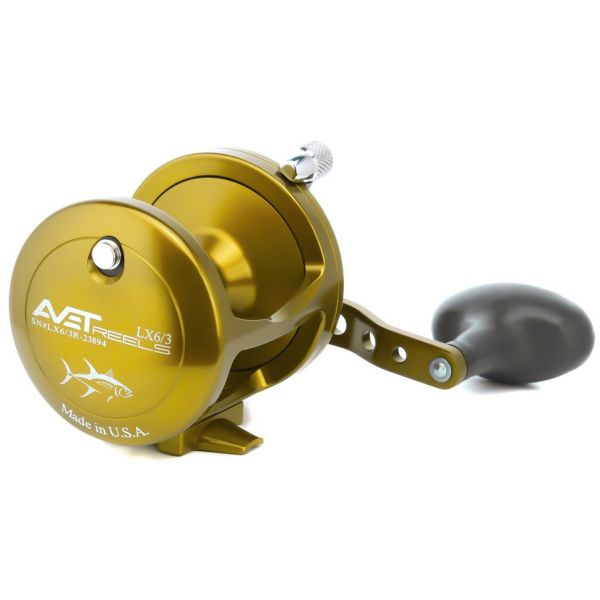 Avet LX 6/3 2-Speed Lever Drag Casting Reel Gold - Left-Hand