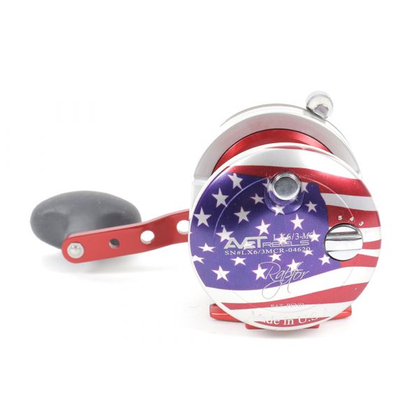 Avet LX 6.3 MC Raptor 2-Speed Lever Drag Casting Reel American Flag Patriot