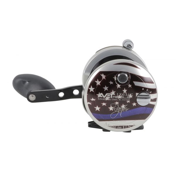 Avet LX 6.3 MC Raptor 2-Speed Lever Drag Casting Reel - First Responders Blue Line