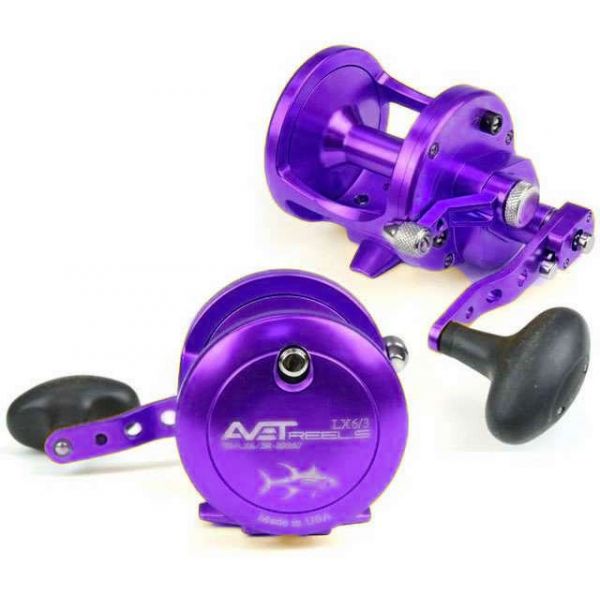 Avet LX 6.3 MC Raptor 2-Speed Lever Drag Casting Reel Purple