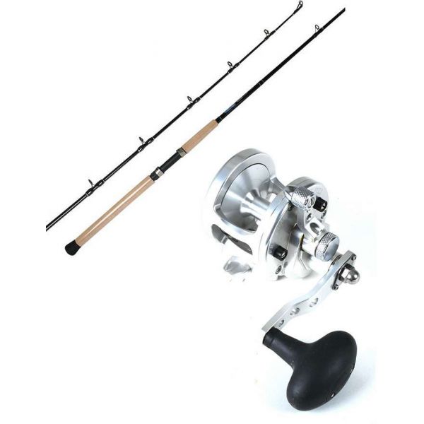 Avet MXJ 5.8 RH Reel / TackleDirect TDSSC701MHT Silver Hook Rod Silver