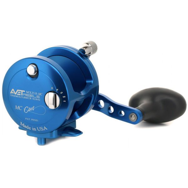 Avet MXJ 5.8 MC Single Speed Lever Drag Casting Reels Blue