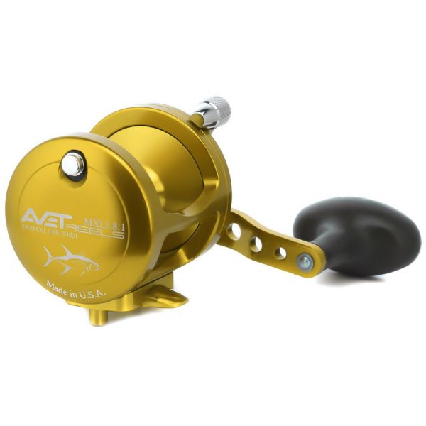 Avet MXJ 5.8 Single Speed Lever Drag Casting Reel Gold - Left-Hand