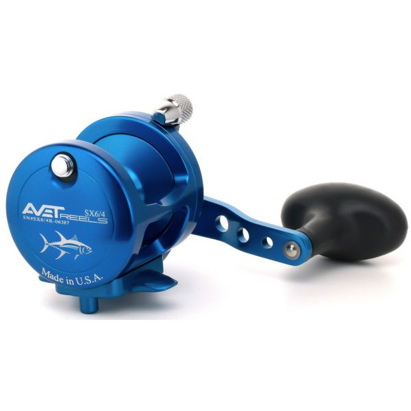 Avet MXJ 6/4 2-Speed Lever Drag Casting Reel Blue - Left-Hand