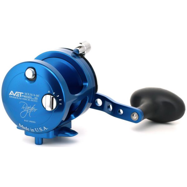 Avet MXJ 6/4 MC Raptor 2-Speed Lever Drag Casting Reel - Blue