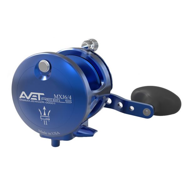 Avet MXJ G2 6/4 2-Speed Reel - Left Hand Blue