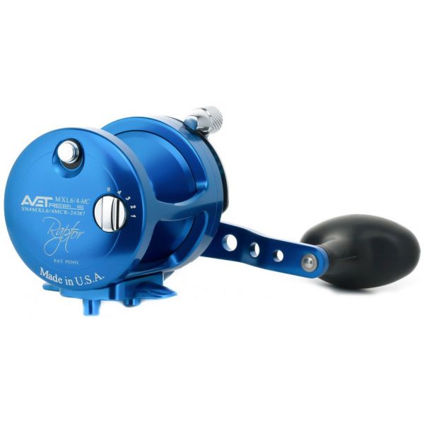 Avet MXL 6/4 MC Raptor 2-Speed Lever Drag Casting Reel - Blue