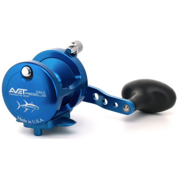 Avet SX 6/4 2-Speed Lever Drag Casting Reel Blue - Left-Hand