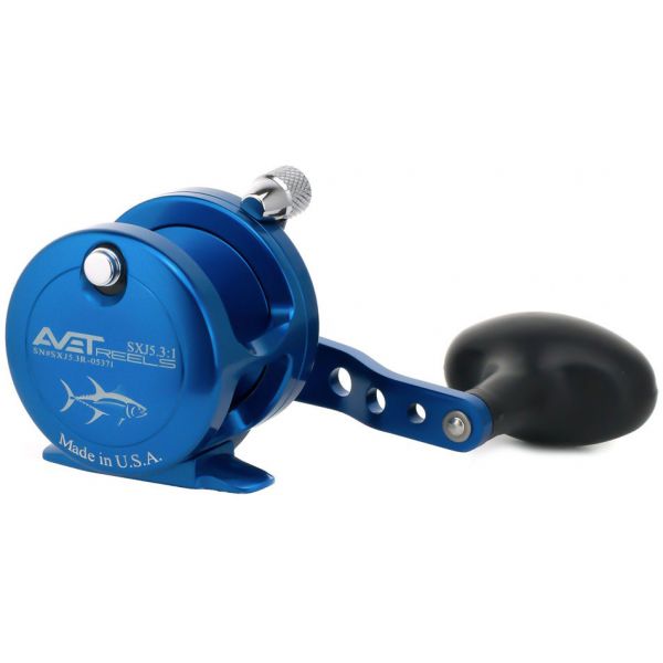 Avet SXJ 5.3 Single Speed Lever Drag Casting Reel Blue - Left-Hand