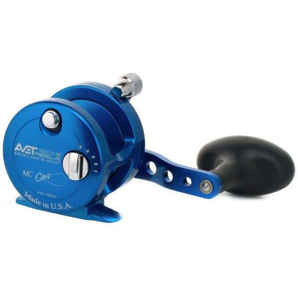 Avet SXJ 5.3 MC Single Speed Lever Drag Casting Reels Blue