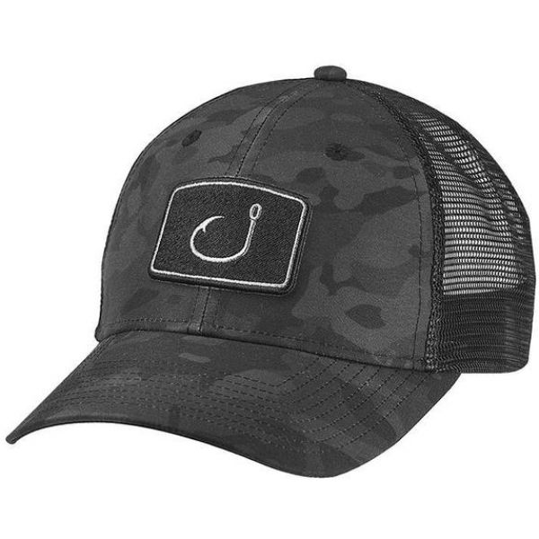 AVID Sportswear Iconic Fishing Trucker Hat - Black Camo