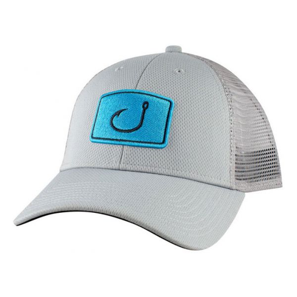 AVID Sportswear Iconic Fishing Trucker Hat - Grey/Cyan