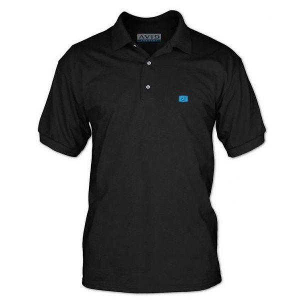 Avid Sportswear Iconic Fishing Polo - Black - Large