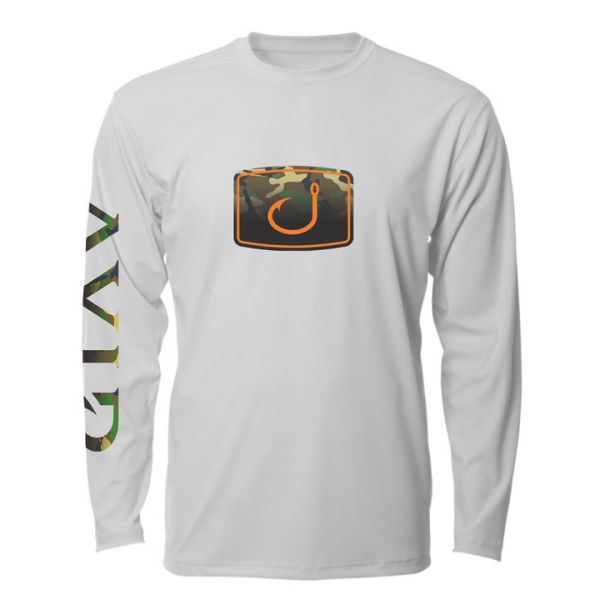 AVID Sportswear Fish Camp AVIDry L/S Shirt - Glacier Grey - 2XL