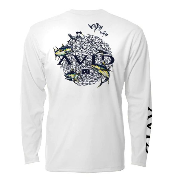 AVID Sportswear Bait Ball AVIDry Long Sleeve Shirt - White - Large