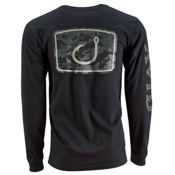 AVID Sportswear Black Camo Long Sleeve Shirt - Black - 2XL