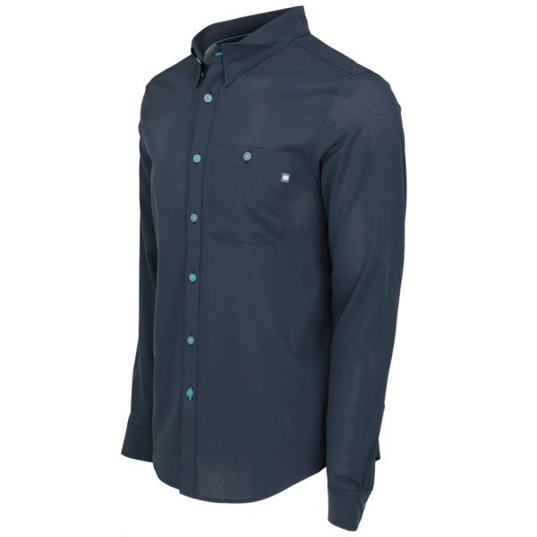 AVID Sportswear Cabo Performance Fishing Shirt - Navy - Medium