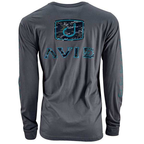 AVID Sportswear Camo Fill Long Sleeve Shirt - Charcoal - 2XL