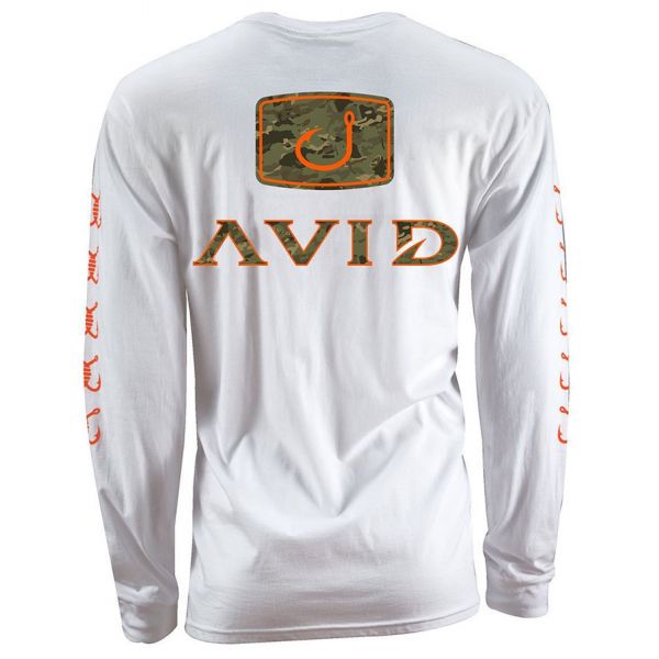 AVID Sportswear Camo Fill Long Sleeve Shirt - White - 2XL