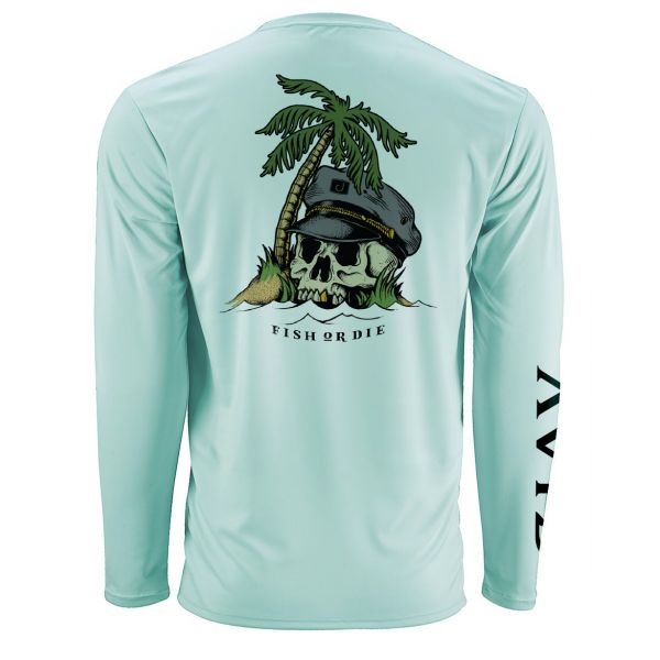 AVID Sportswear Fish or Die AviDry Long Sleeve Shirt - Seafoam - 2XL