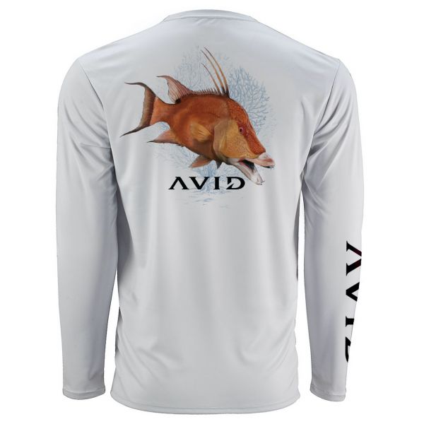 AVID Sportswear Hogfish AviDry Long Sleeve Shirt - Glacier Grey - 2XL