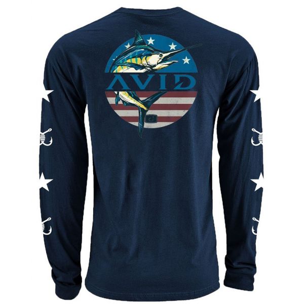 AVID Sportswear Legend Long Sleeve T-Shirt - Navy - Large