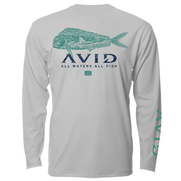 AVID Sportswear Mahi Stamp AVIDry Long Sleeve Shirt - Glacier Grey - 2X-Large