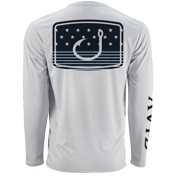 AVID Sportswear Merica AVIDry Long Sleeve Shirt - Glacier Grey - Large