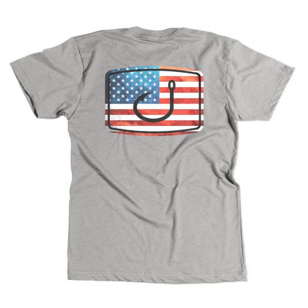 AVID Sportswear Merica Flag T-Shirt - Heather Grey 2XL