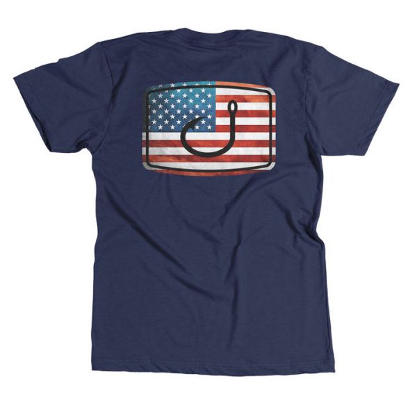 AVID Sportswear Merica Flag T-Shirt - Indigo Black Heather 2XL