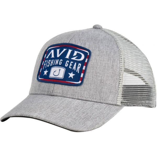 AVID Sportswear Stars And Bars Trucker Hat - Grey Chambray