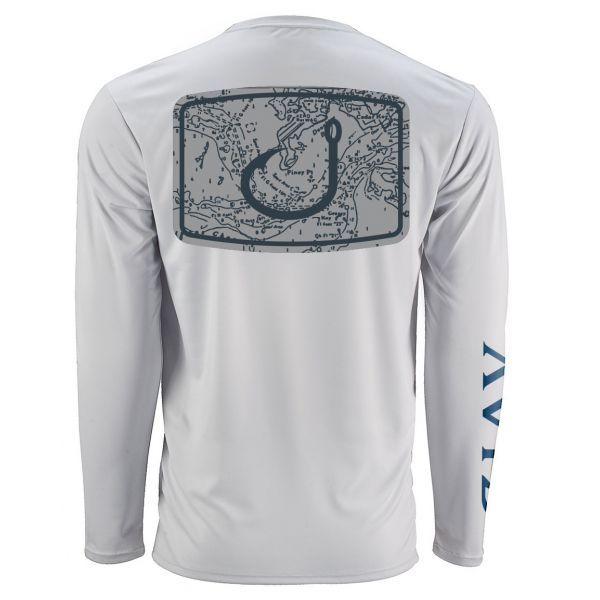 AVID Sportswear Nautical Icon AviDry Long Sleeve Shirt - Glacier Grey - 2XL