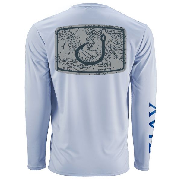 AVID Sportswear Nautical Icon AviDry Long Sleeve Shirt - Ice Blue - 2XL