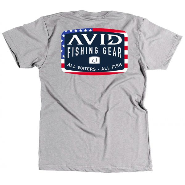 AVID Sportswear Stars and Bars T-Shirt - Heather Grey - 2X-Large