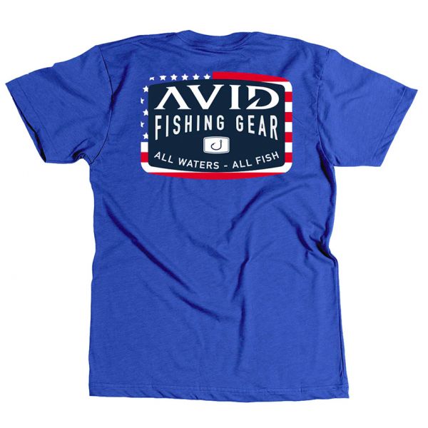 AVID Sportswear Stars and Bars T-Shirt - Royal Heather - 3X-Large