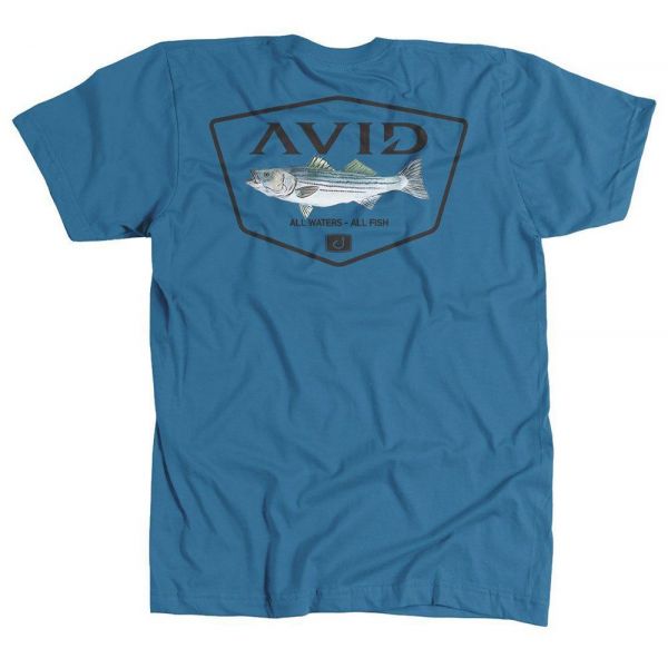 AVID Sportswear Striper Crest T-Shirt - Indigo - 2XL