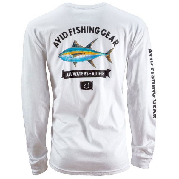 AVID Sportswear Tuna Mount Long Sleeve Shirt - White - 2XL