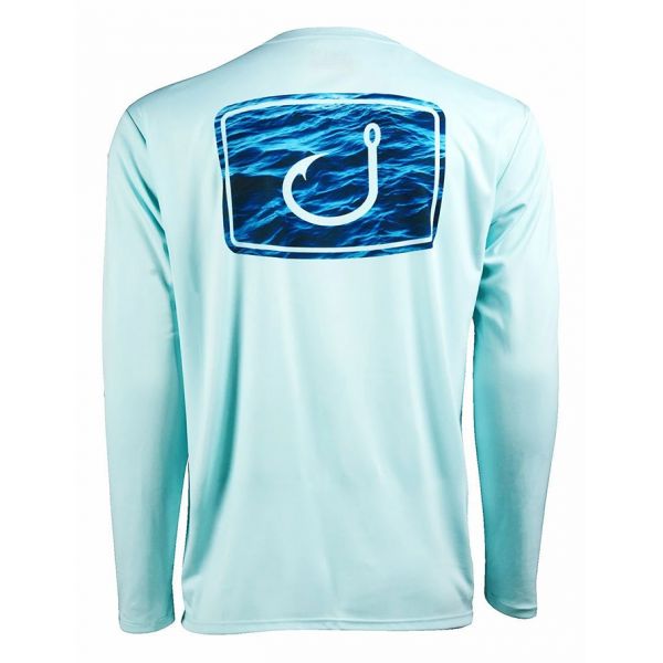 AVID Sportswear Water Camo AviDry Long Sleeve Shirt - Seafoam - 2XL