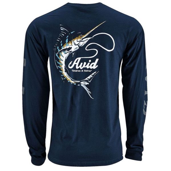 AVID Sportswear Watering Hole Long Sleeve Shirt - Navy - 2XL